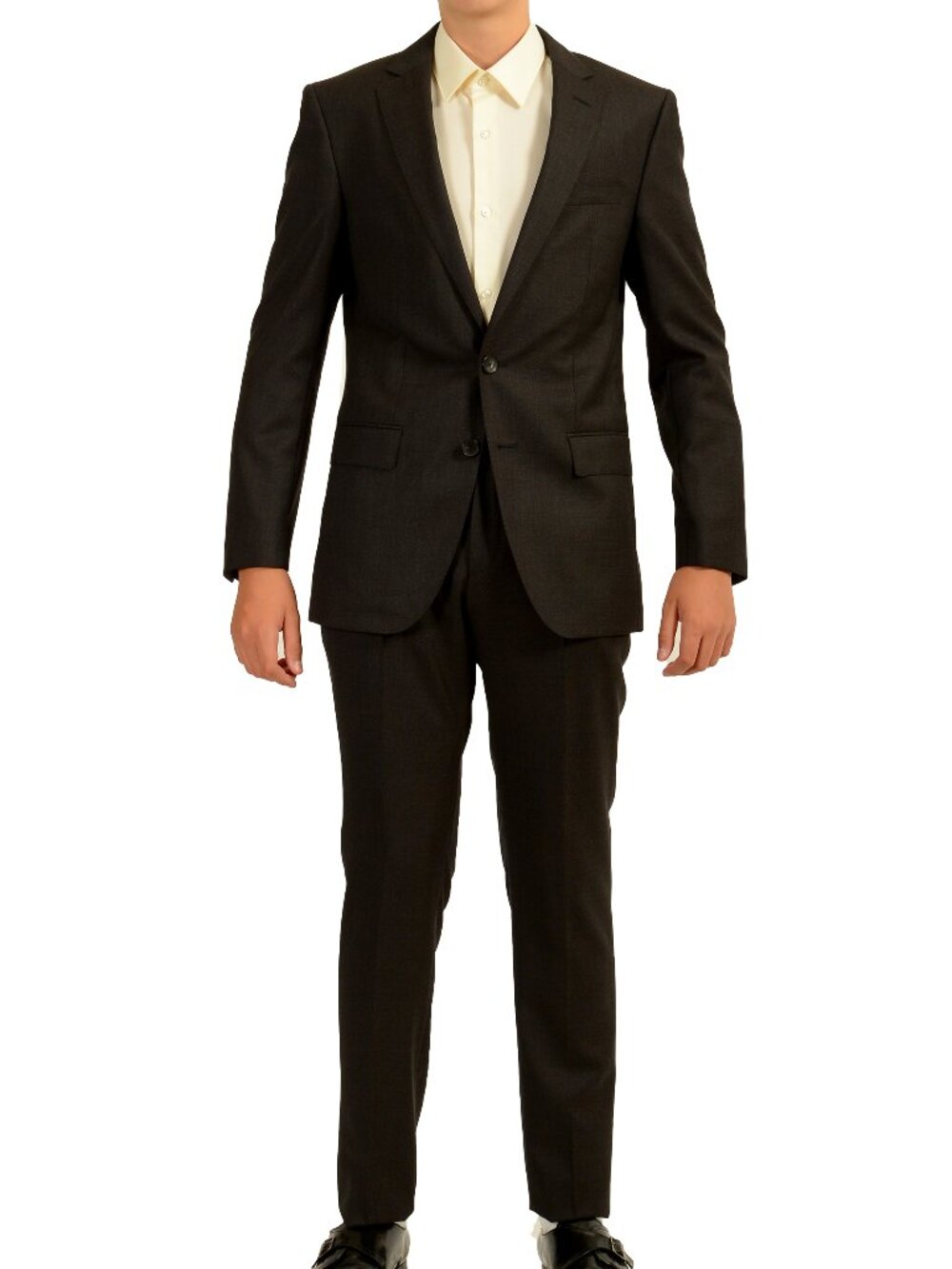 Hugo Boss Men's "Huge6/Genius5" Slim Fit 100% Wool Two Button Suit US 34R IT 44R